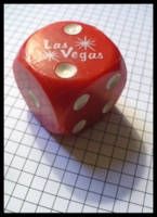 Dice : Dice - 6D - Large Las Vegas Red Plastic Dice With White Pips